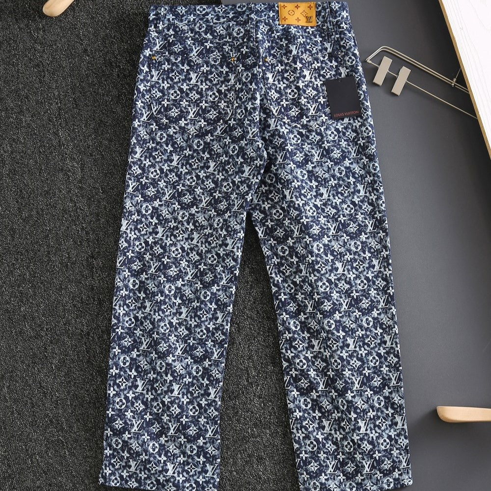 all over print jacquard jeans XC0823102304