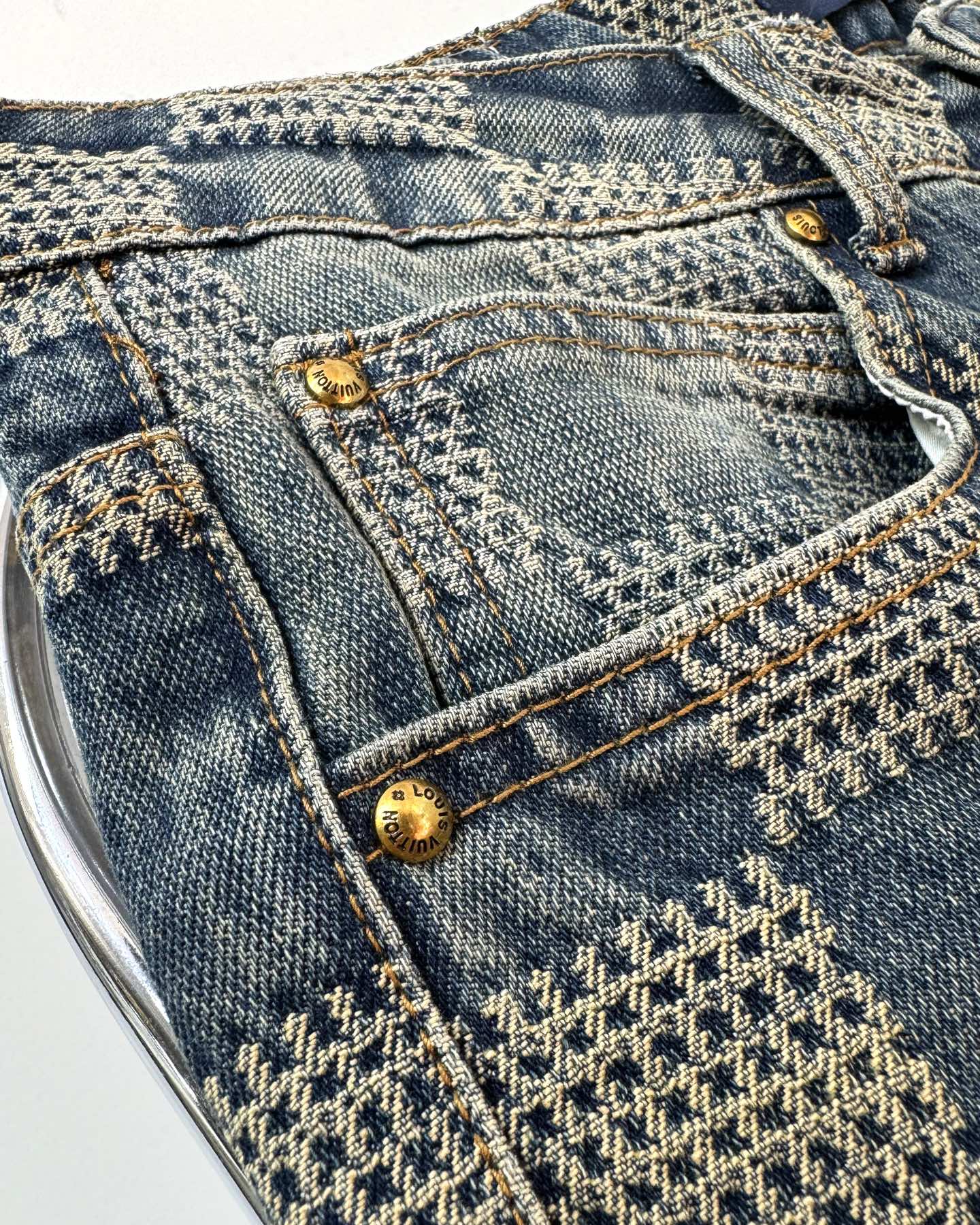 LV Plaid jeans 1825022820