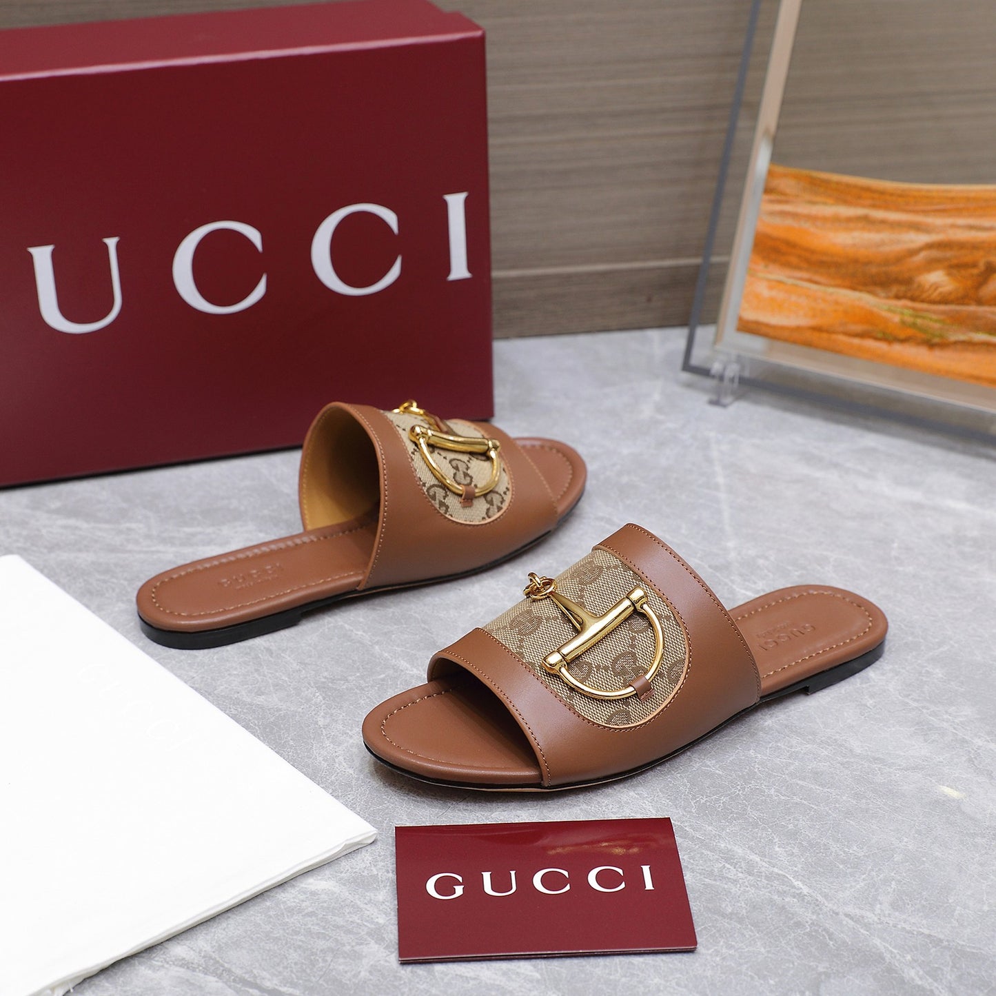 GG 25ss D-shaped chain buckle slippers 1825042512