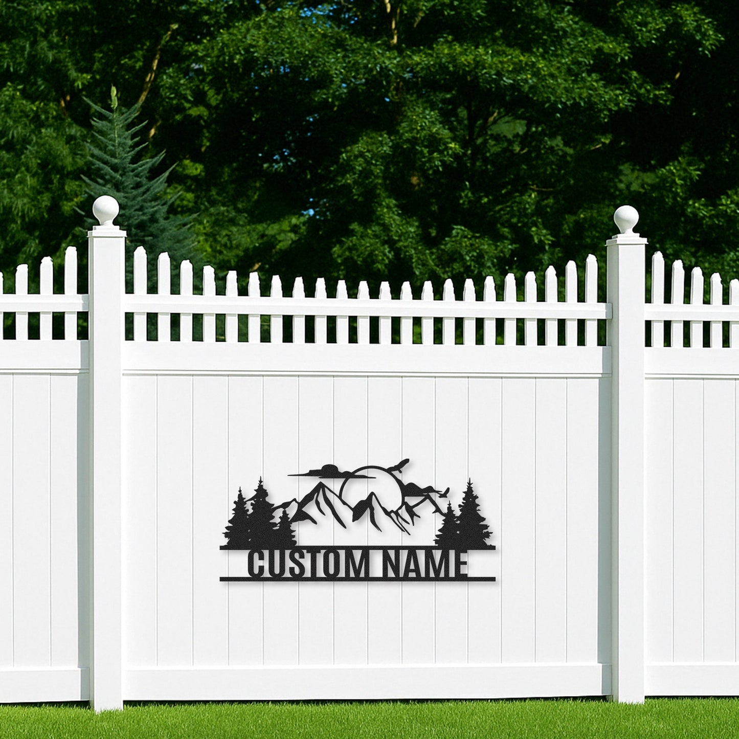 Personalized Eagle Mountain Metal Sign, Custom Name Woodland Cabin Decor for Nature Lovers
