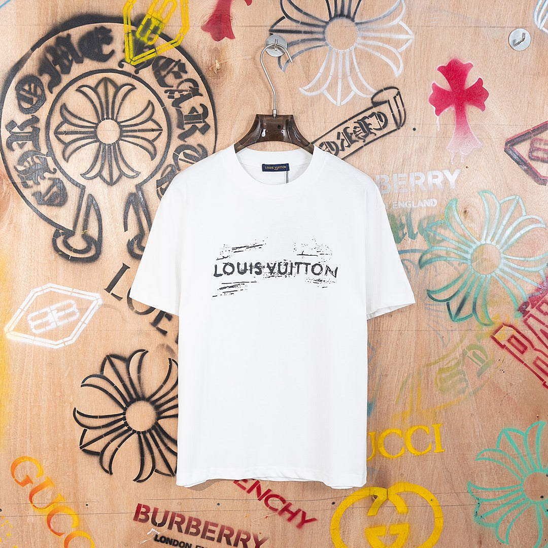 LV Front and back letter print T-shirt 1824103105