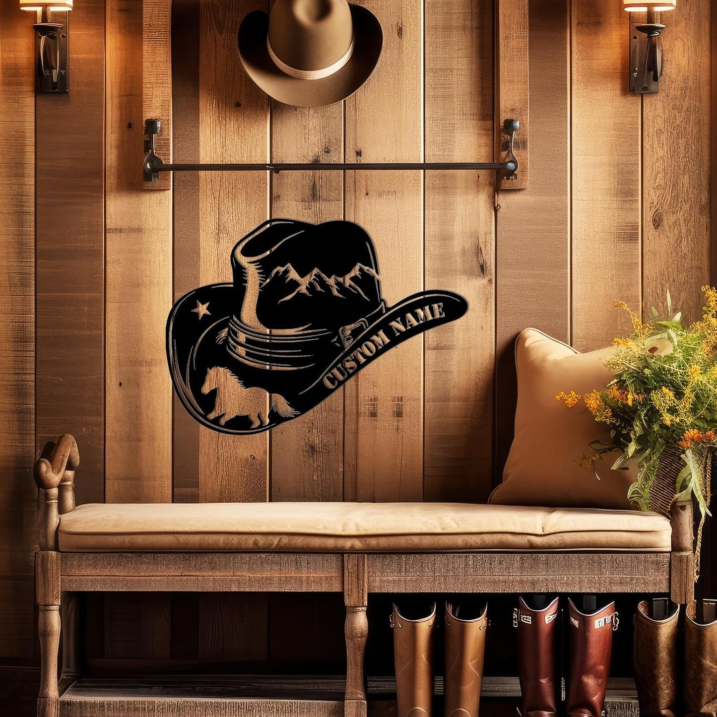 Custom Metal Sign Classic Cowboy Culture Wall Art for Bar & Club Decor