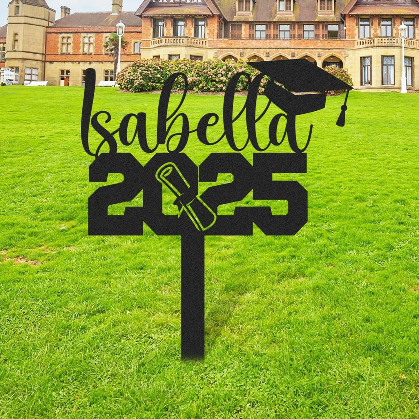 Custom Graduation Yard Sign Personalized Metal Class of 2025 Outdoor Senior Celebration Decor