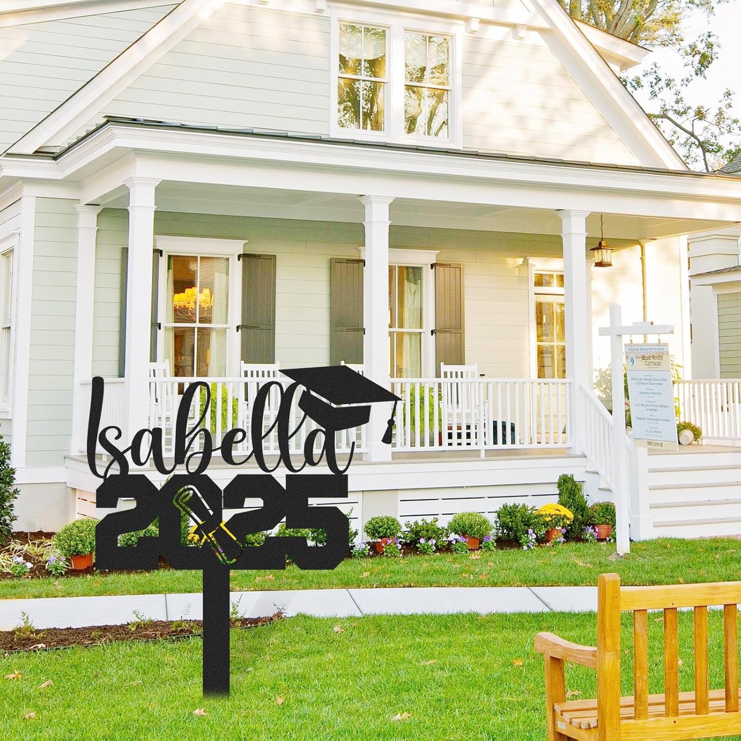 Custom Graduation Yard Sign Personalized Metal Class of 2025 Outdoor Senior Celebration Decor