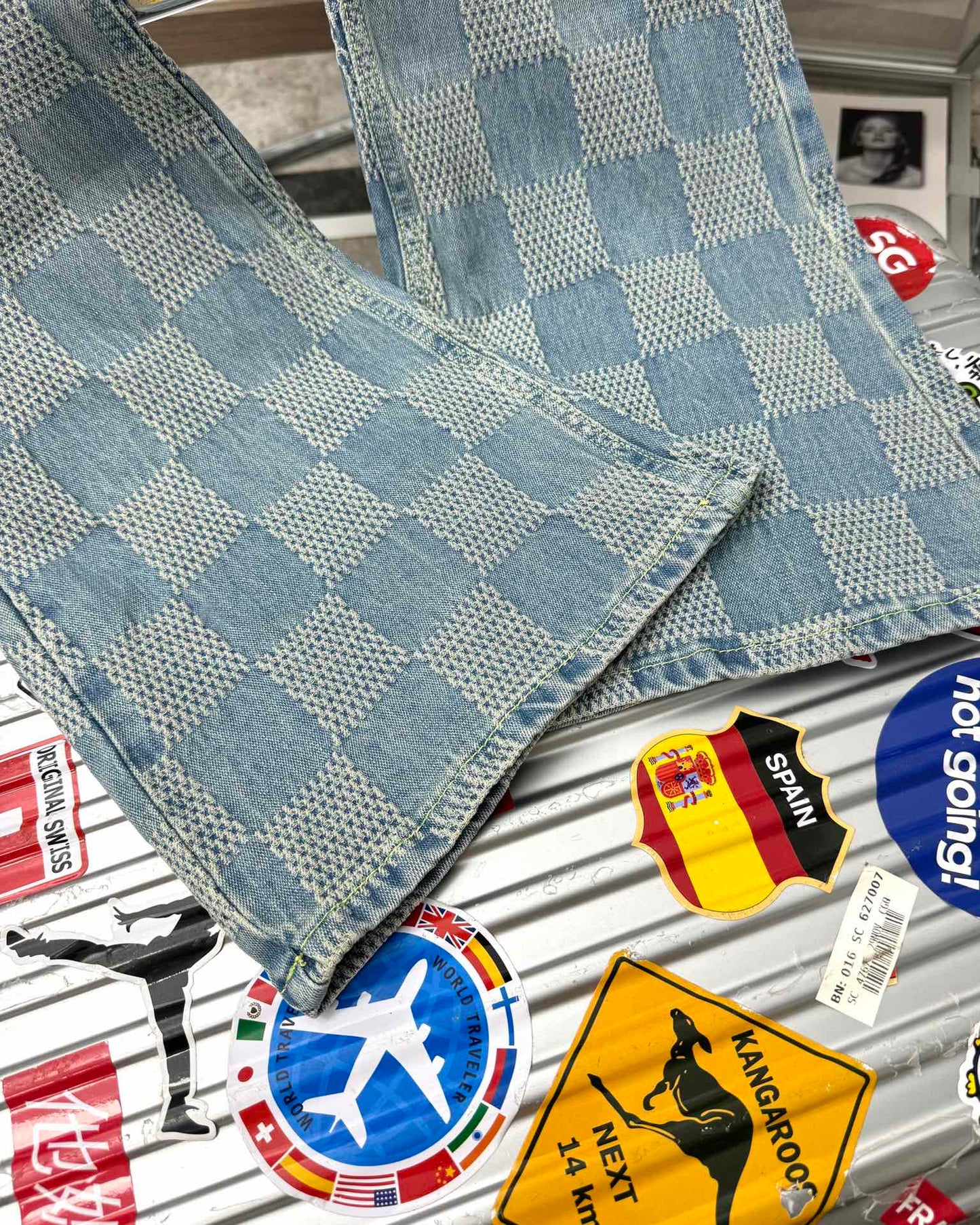 LV Plaid jeans 1825022820