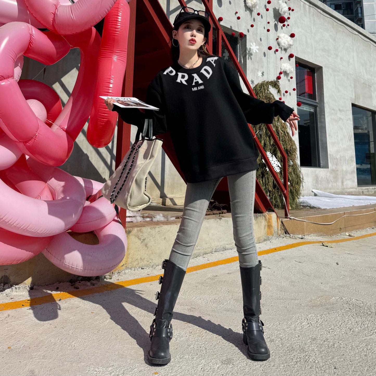 PR Unisex Long Sleeve Crewneck Sweater 1824102402