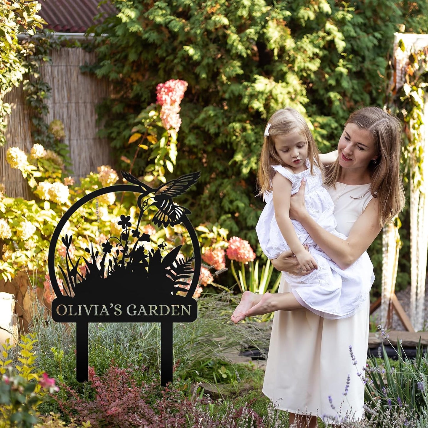 Custom Rabbit Garden Sign, Personalized Outdoor Metal Yard Sign for Gardeners or Lawn Decor