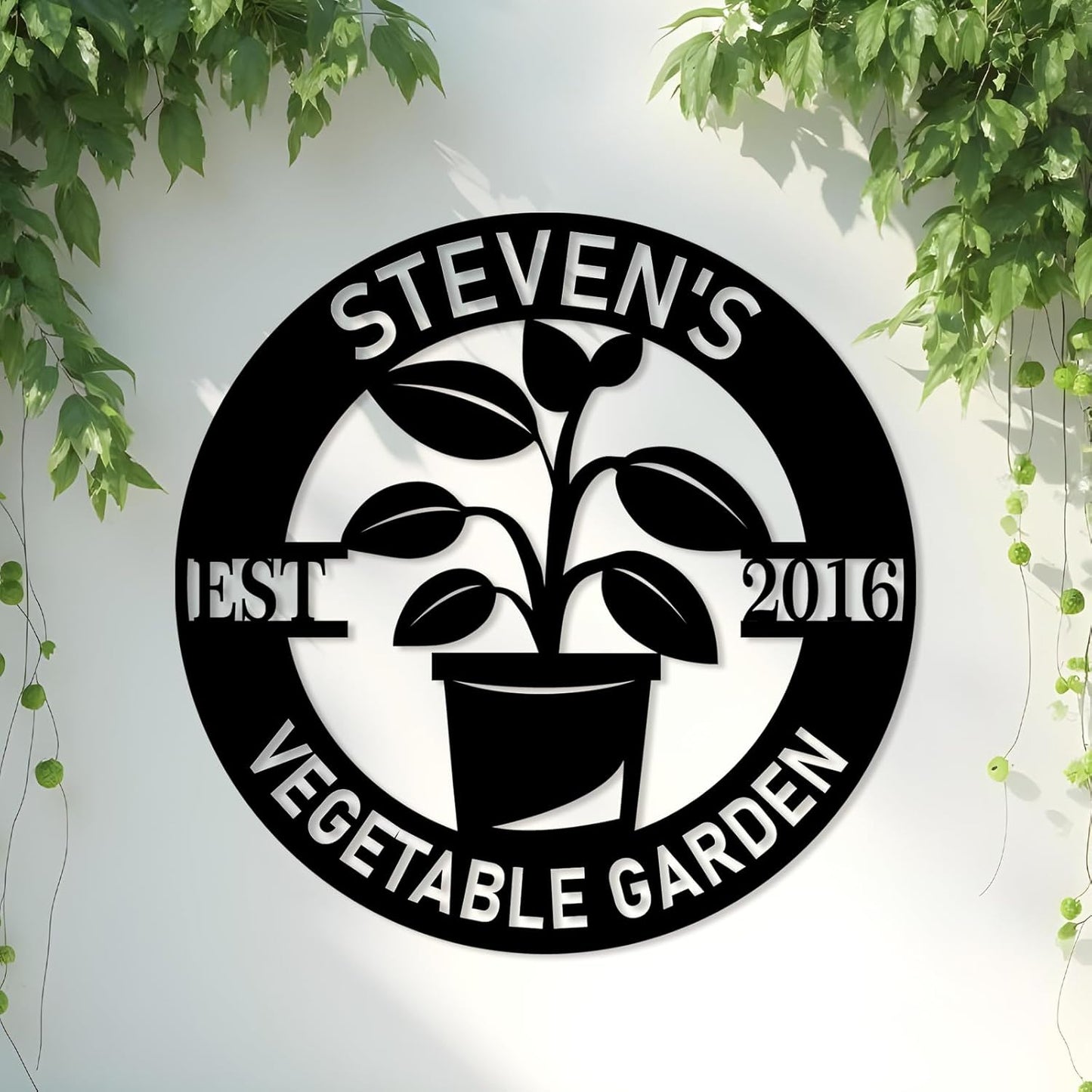 Custom Garden Sign, Personalized Metal Name Signs for Outdoor, Metal Garden Signs for Outside