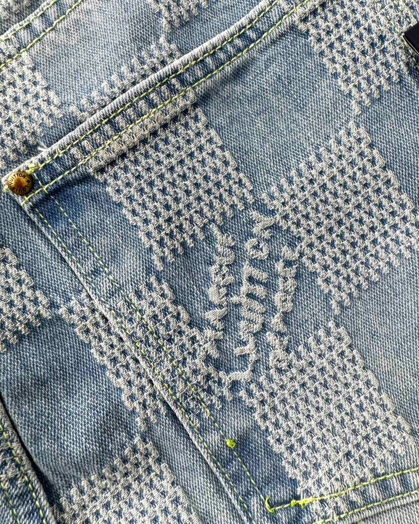 LV Plaid jeans 1825022820