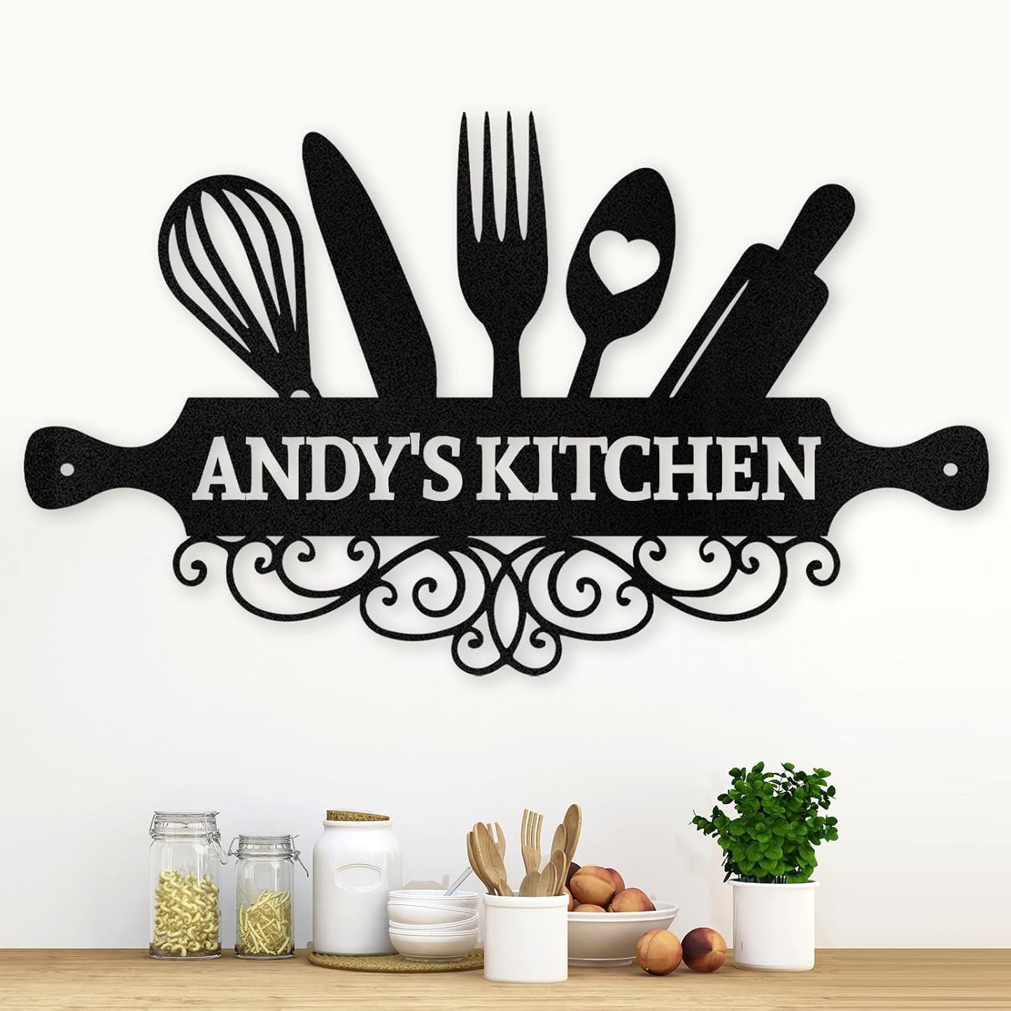 Custom Metal Kitchen Plaque , Housewarming Gift