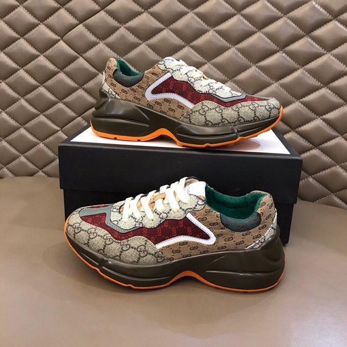 Brown platform sneakers