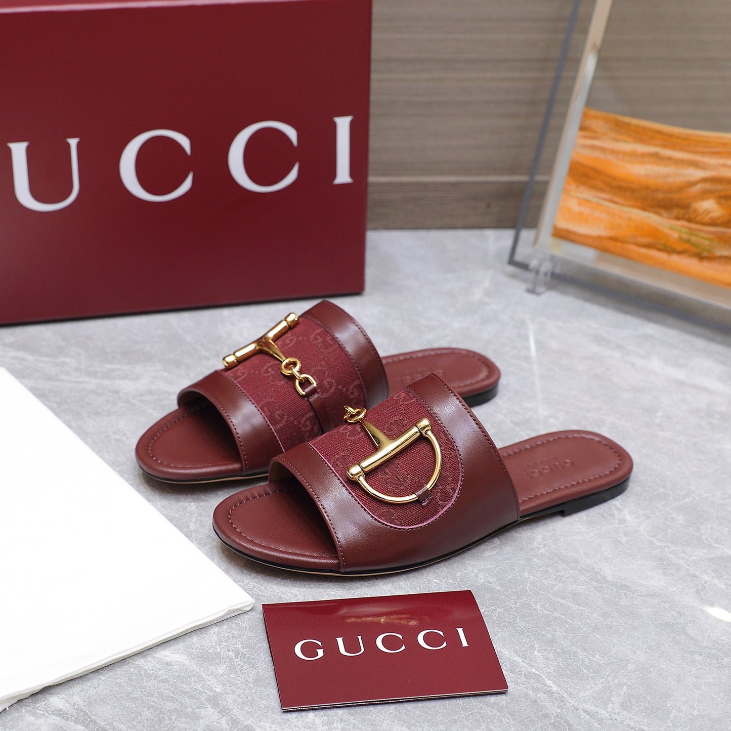 GG 25ss D-shaped chain buckle slippers 1825042512