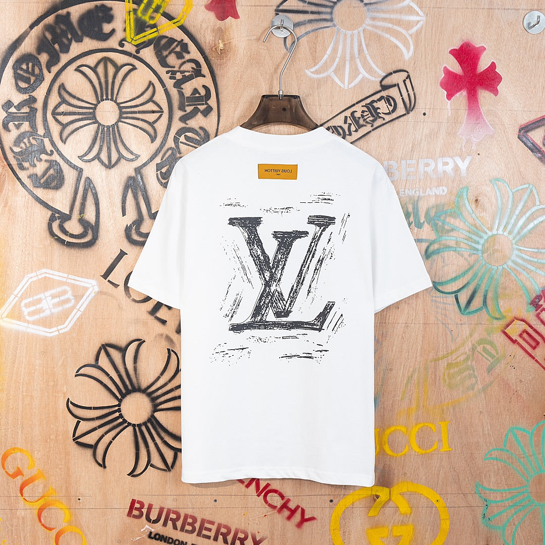 LV Front and back letter print T-shirt 1824103105