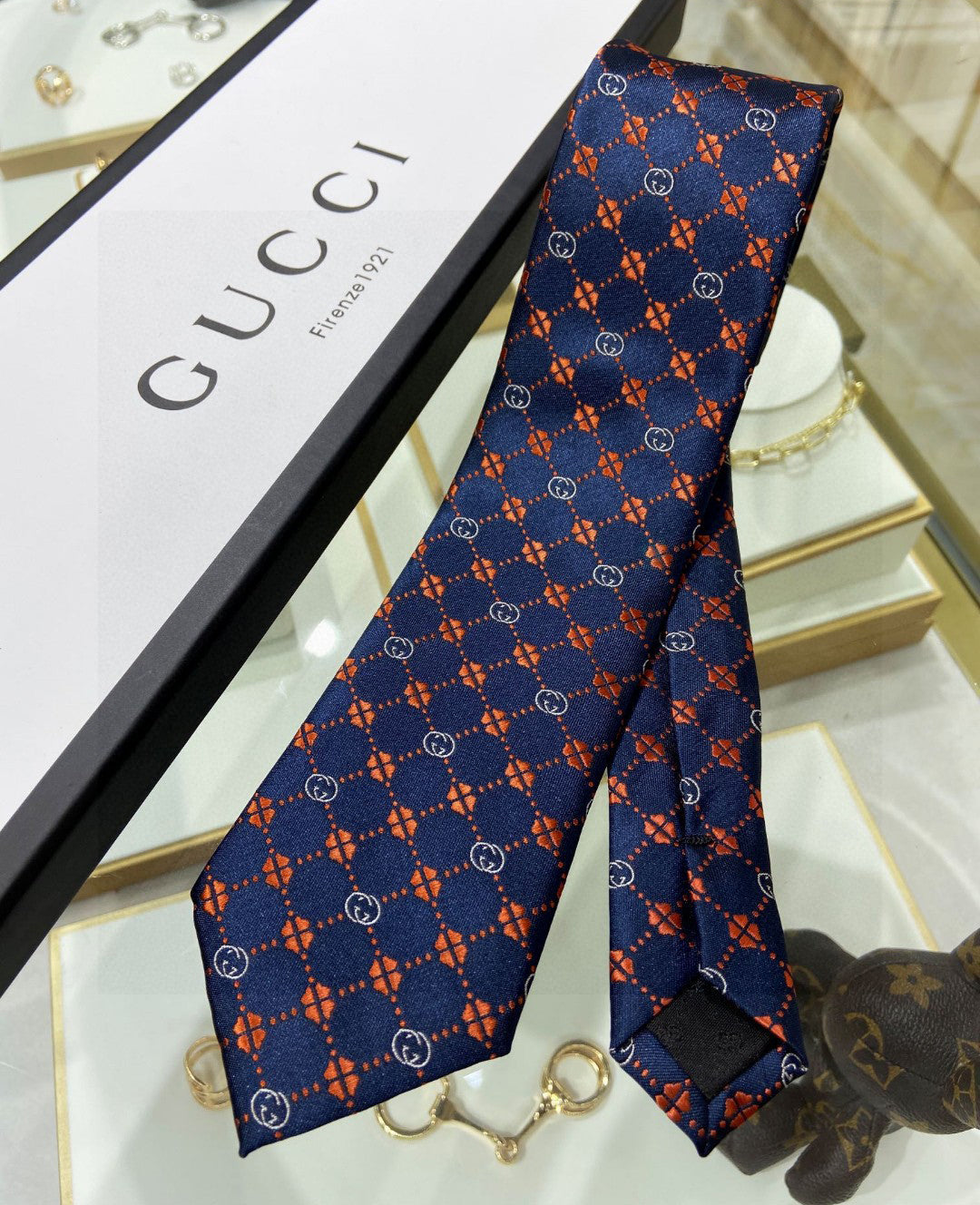 GG four-leaf clover tie 1824060504