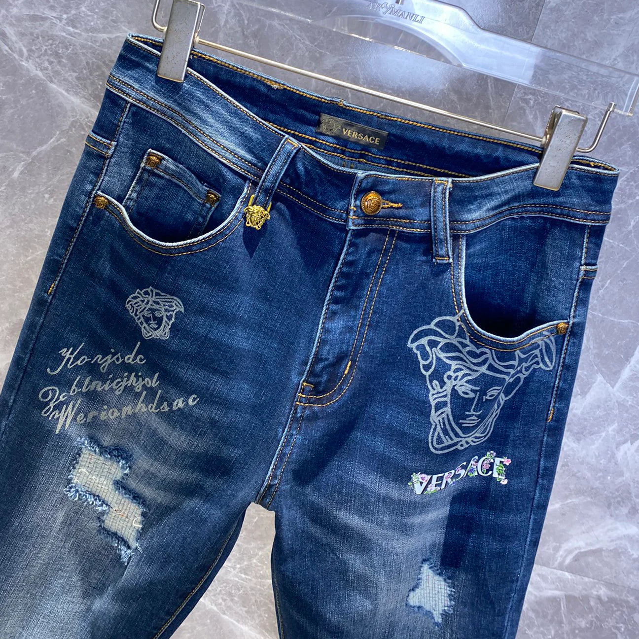 Men's new straight through casual jeans 1025011604