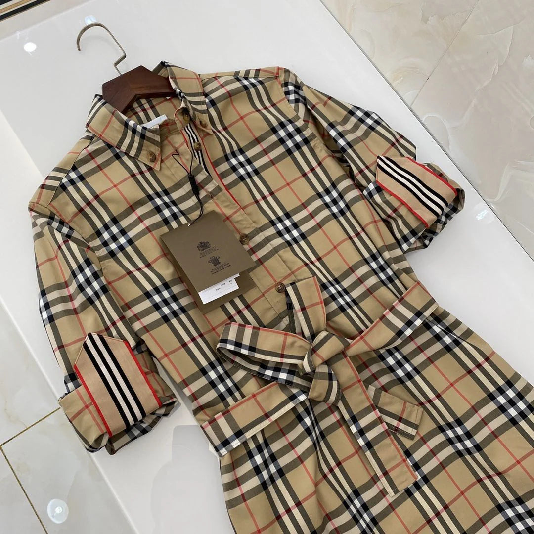 New classic plaid shirt skirt 1024050603