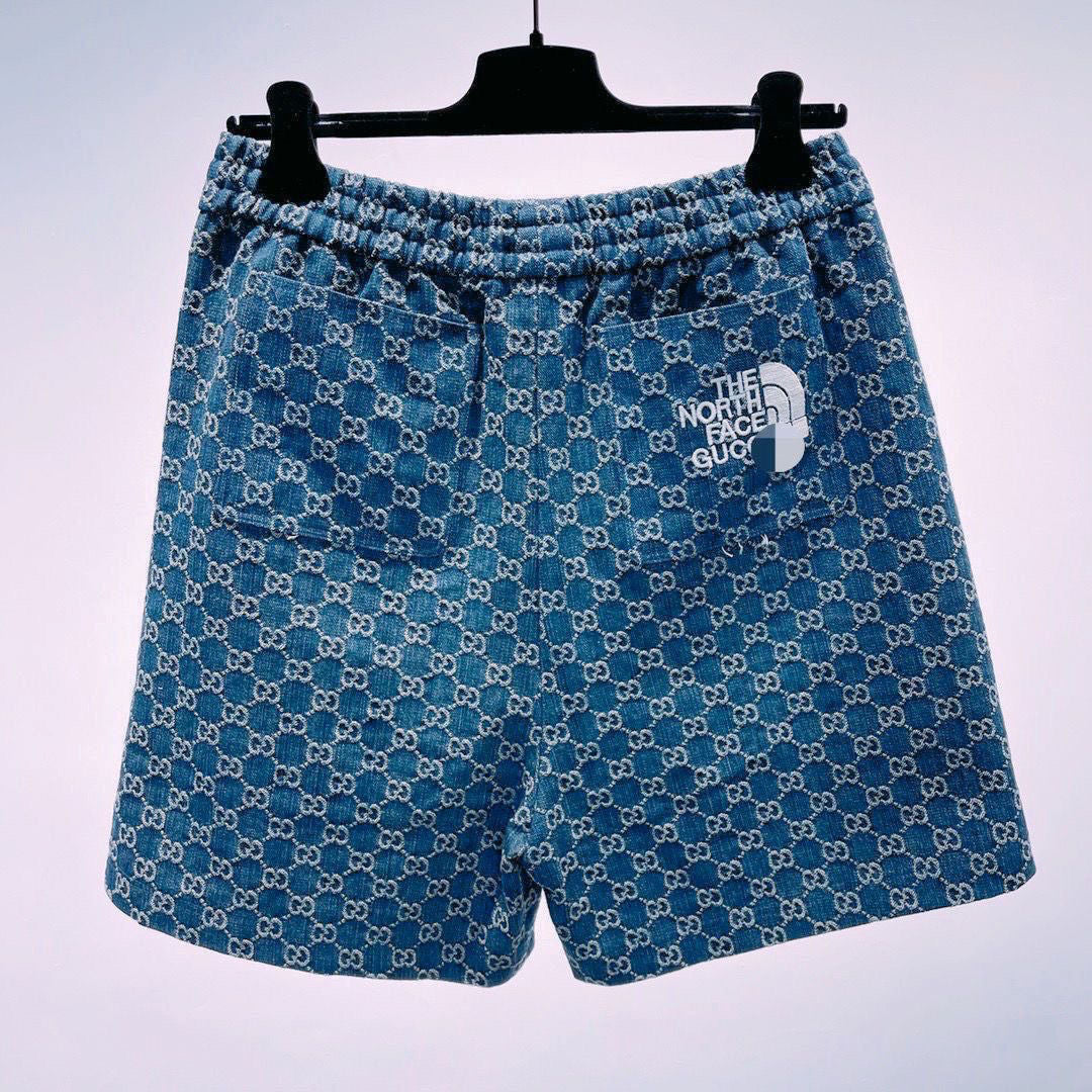 Summer's new embroidered logo elastic drawstring shorts H02