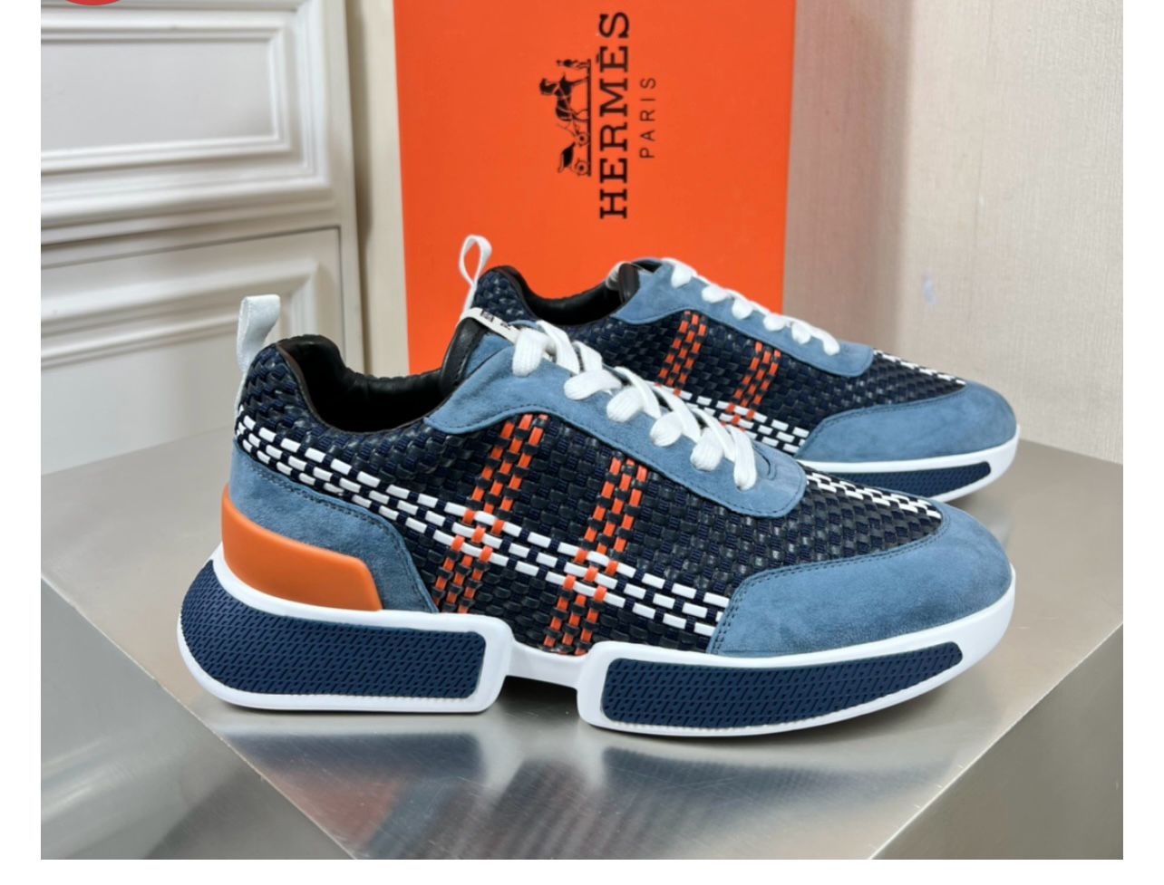 H woven leather sneakers 1824052702