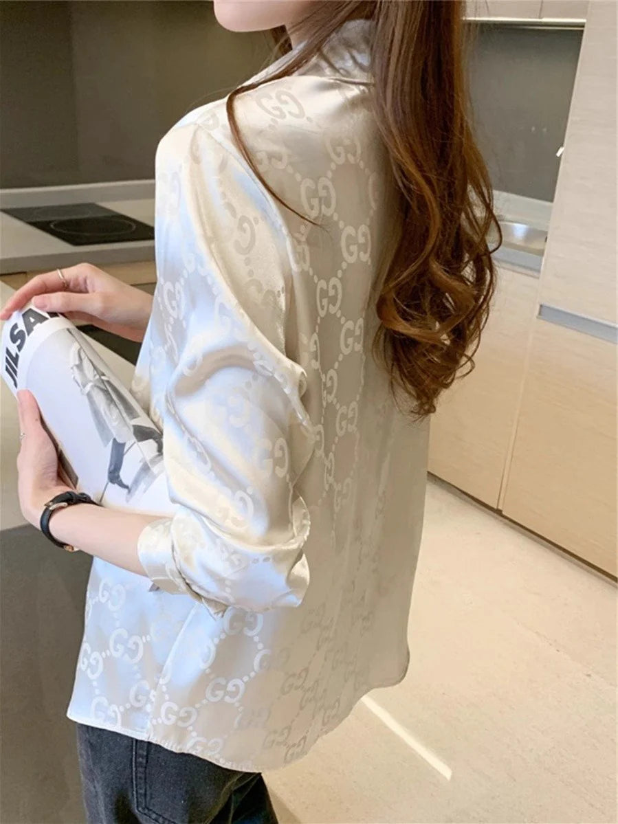 Silk Shirt Fashion All-match Shirt 1024042320