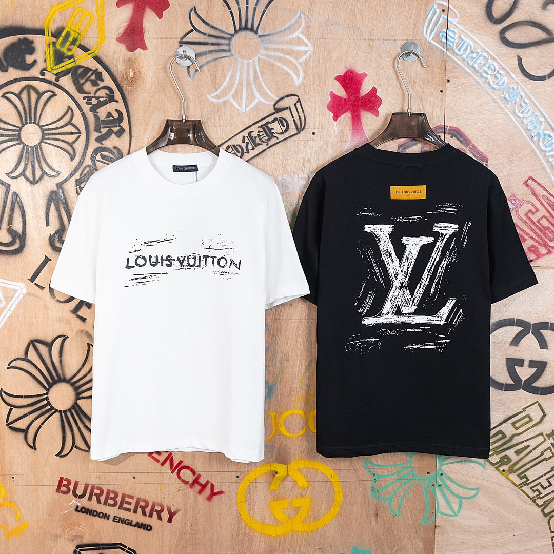 LV Front and back letter print T-shirt 1824103105