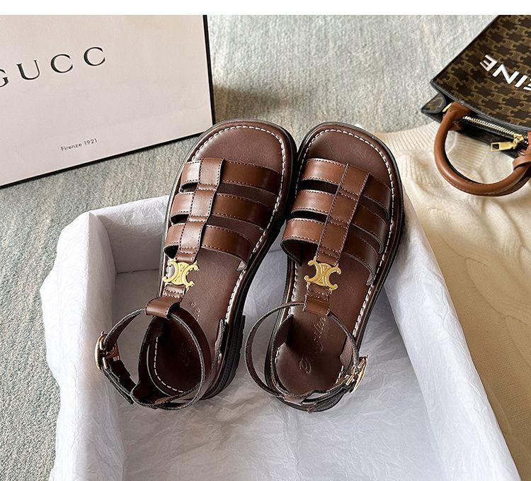 New Versatile Not Tired Feet Hollow Woven Thick-soled Beach Shoes 1024041204