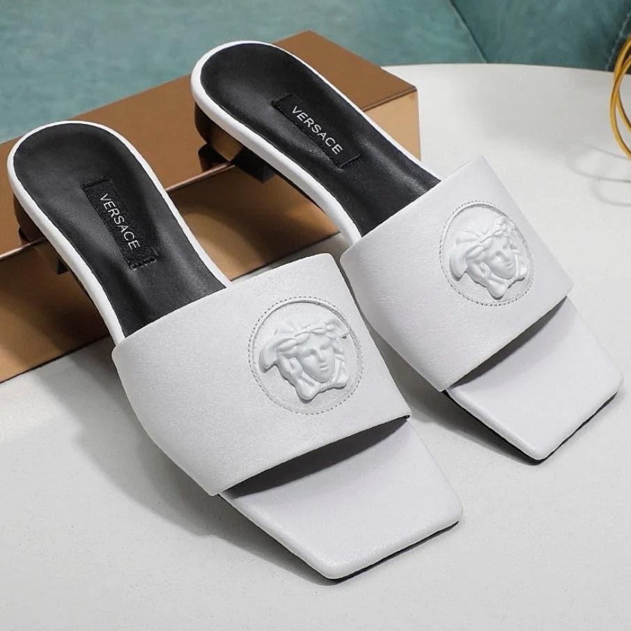 Classic Fashion Comfortable Head Flat Square Large Size Slippers 1024040208