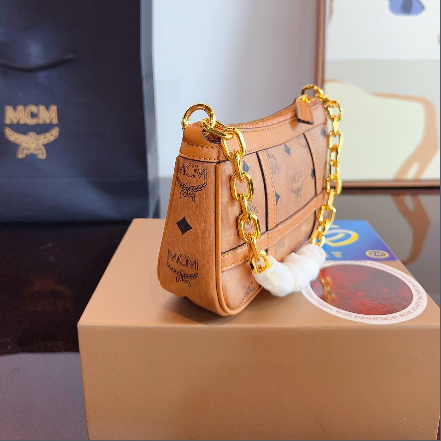 MCM Delmy Visetos Underarm Bag XC24092421