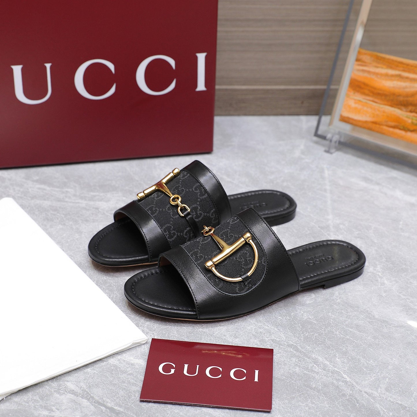 GG 25ss D-shaped chain buckle slippers 1825042512