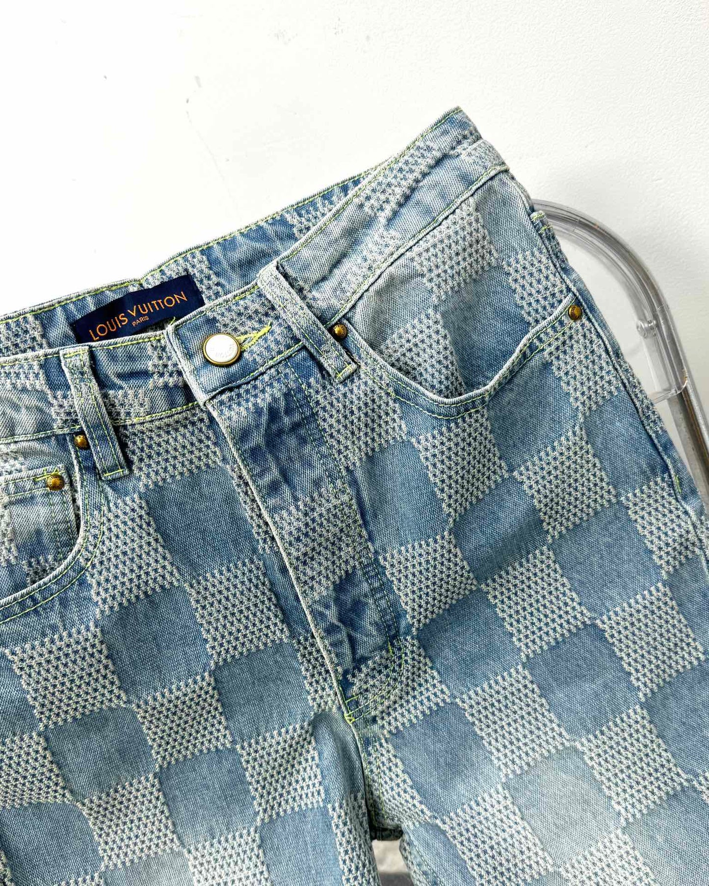LV Plaid jeans 1825022820