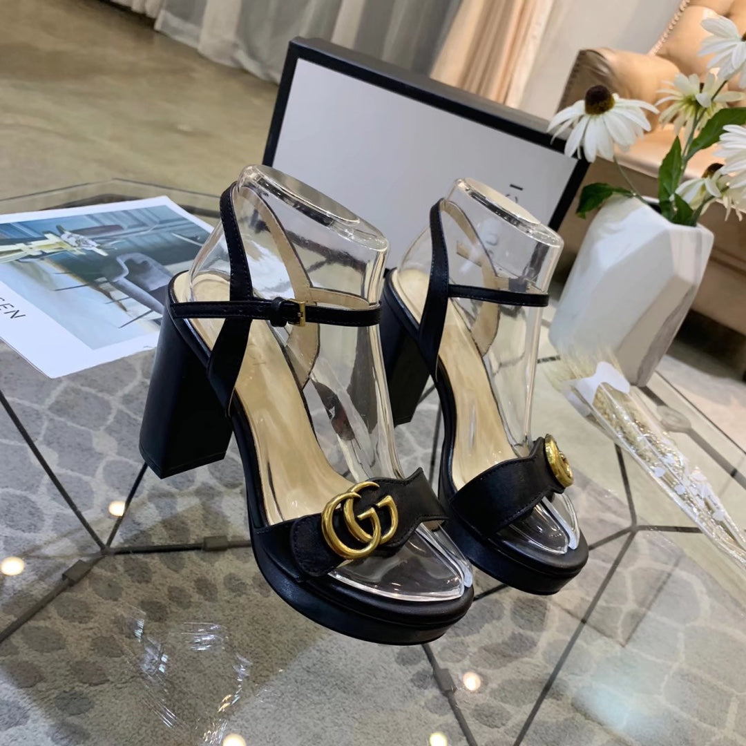 Versatile G buckle high-heeled sandals 1824061301