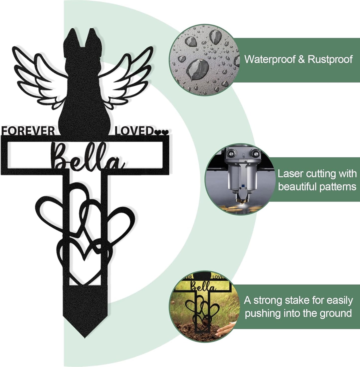Handcrafted Iron Pet Memorial Sign - Personalized Tribute for Beloved Cats & Dogs