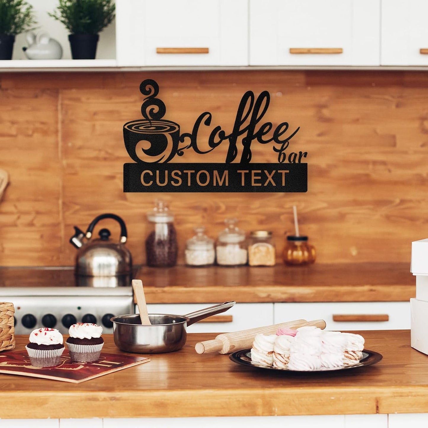 Coffee Lover Custom Metal Sign , Rustic Cafe & Kitchen Wall Decor