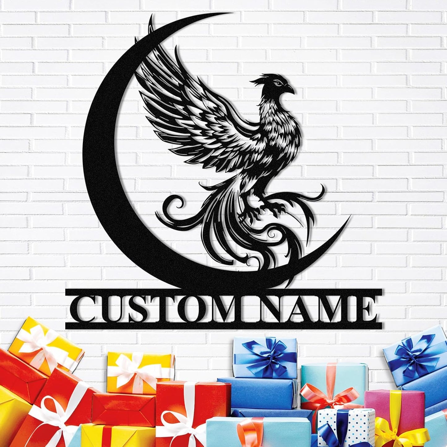 Custom Dragon Metal Sign Personalized Name Wall Art for Indoor Outdoor Decor Fantasy Gift