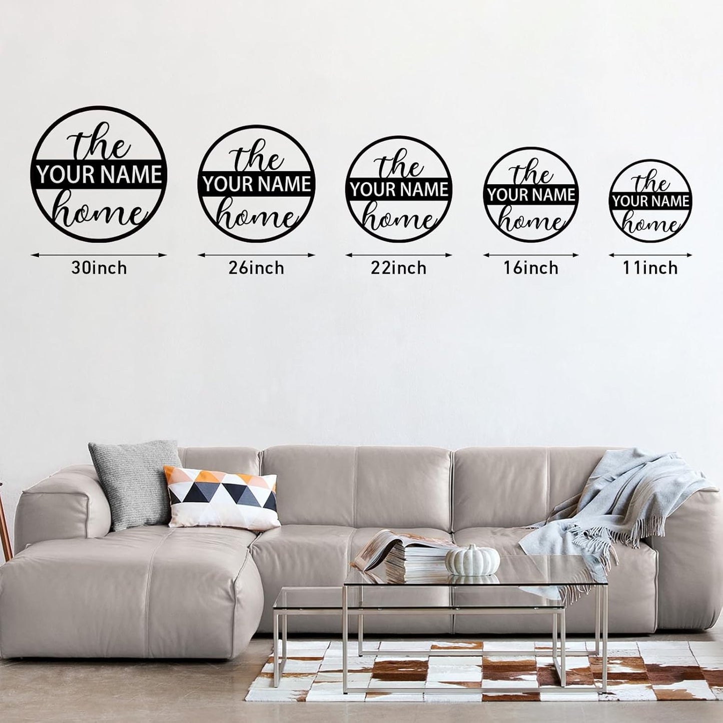 Custom Outdoor Family Name Metal Sign Front Porch Wall Decor for Wedding Housewarming Anniversary