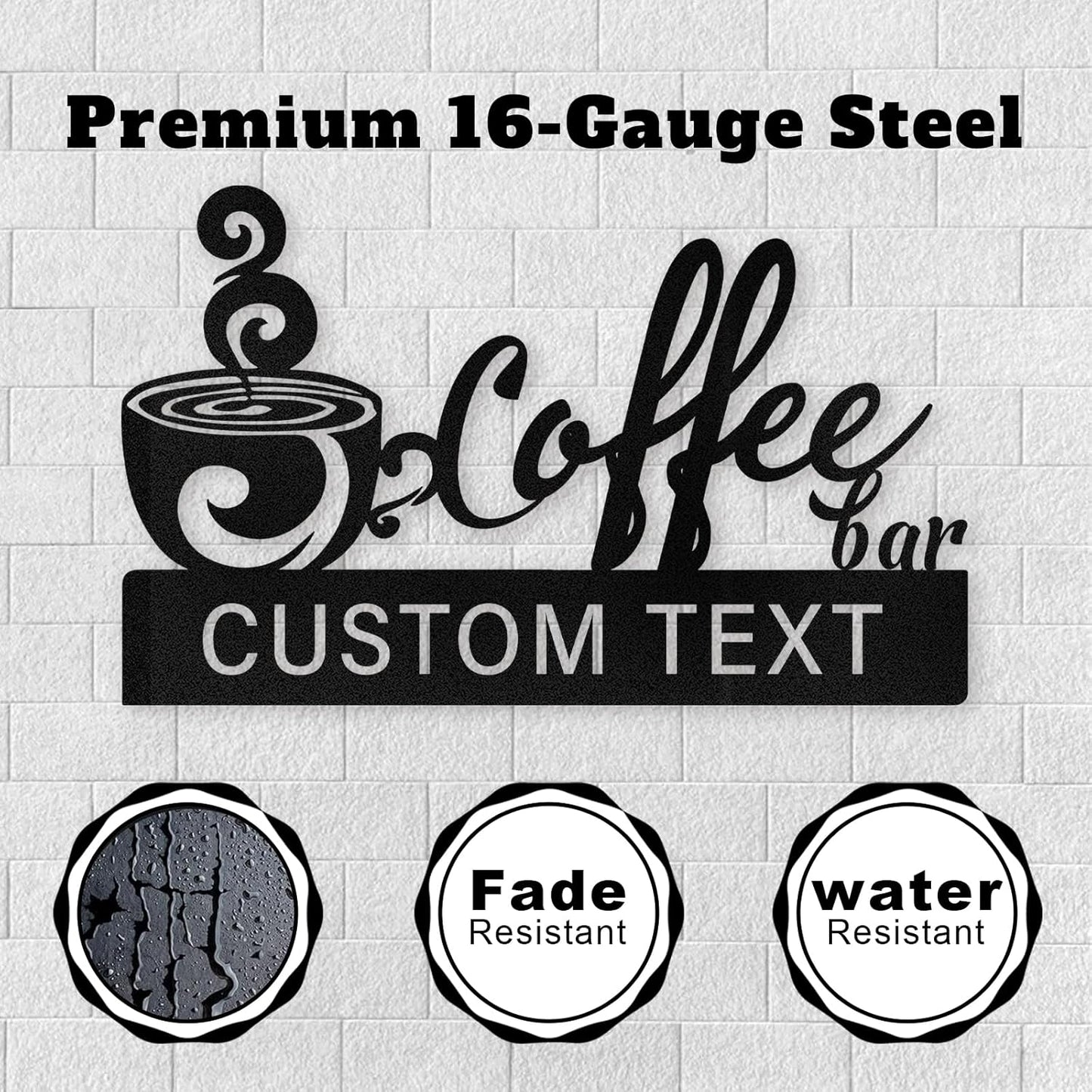Coffee Lover Custom Metal Sign , Rustic Cafe & Kitchen Wall Decor