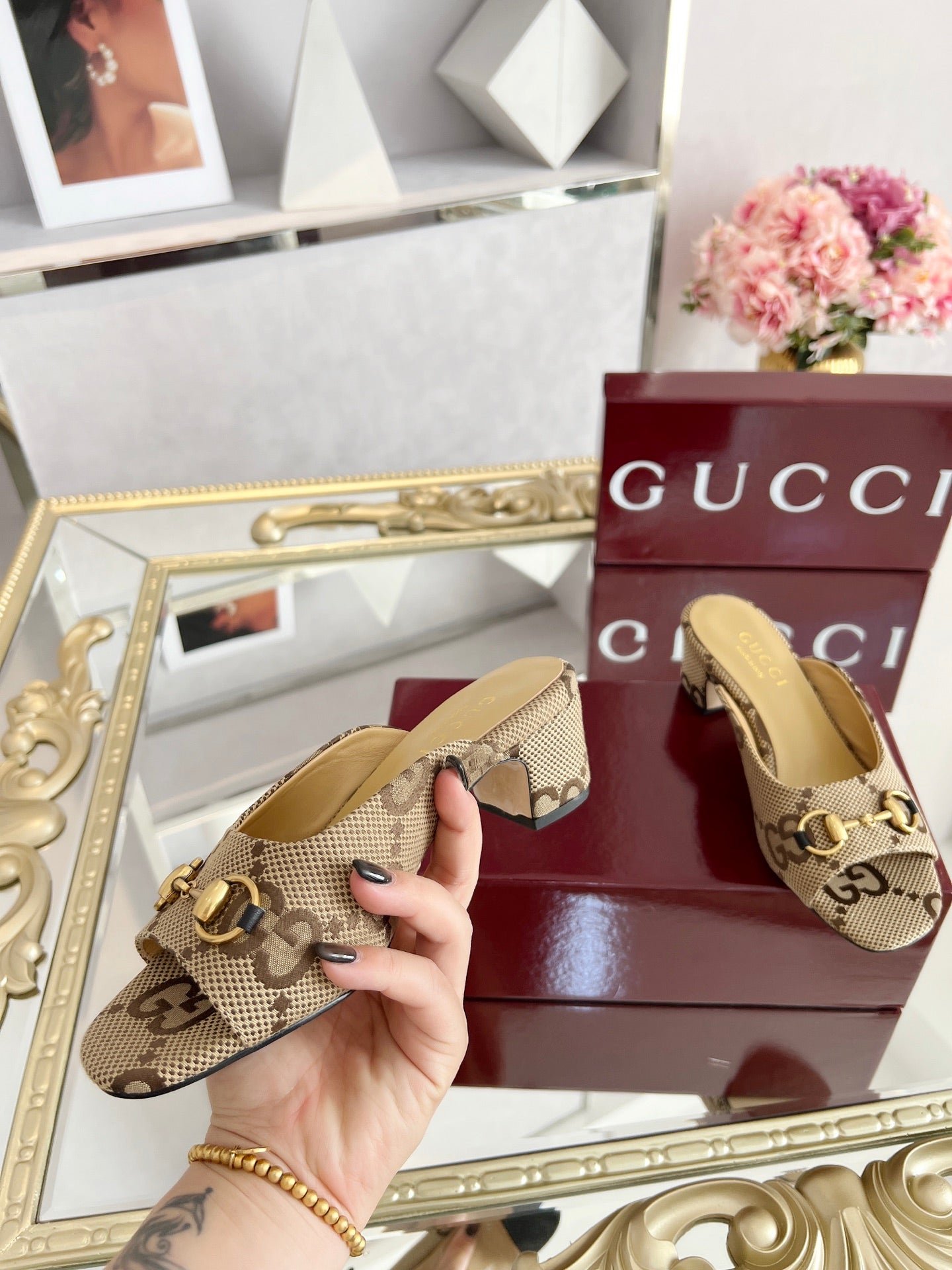 GG Chunky heel slippers 1825061302