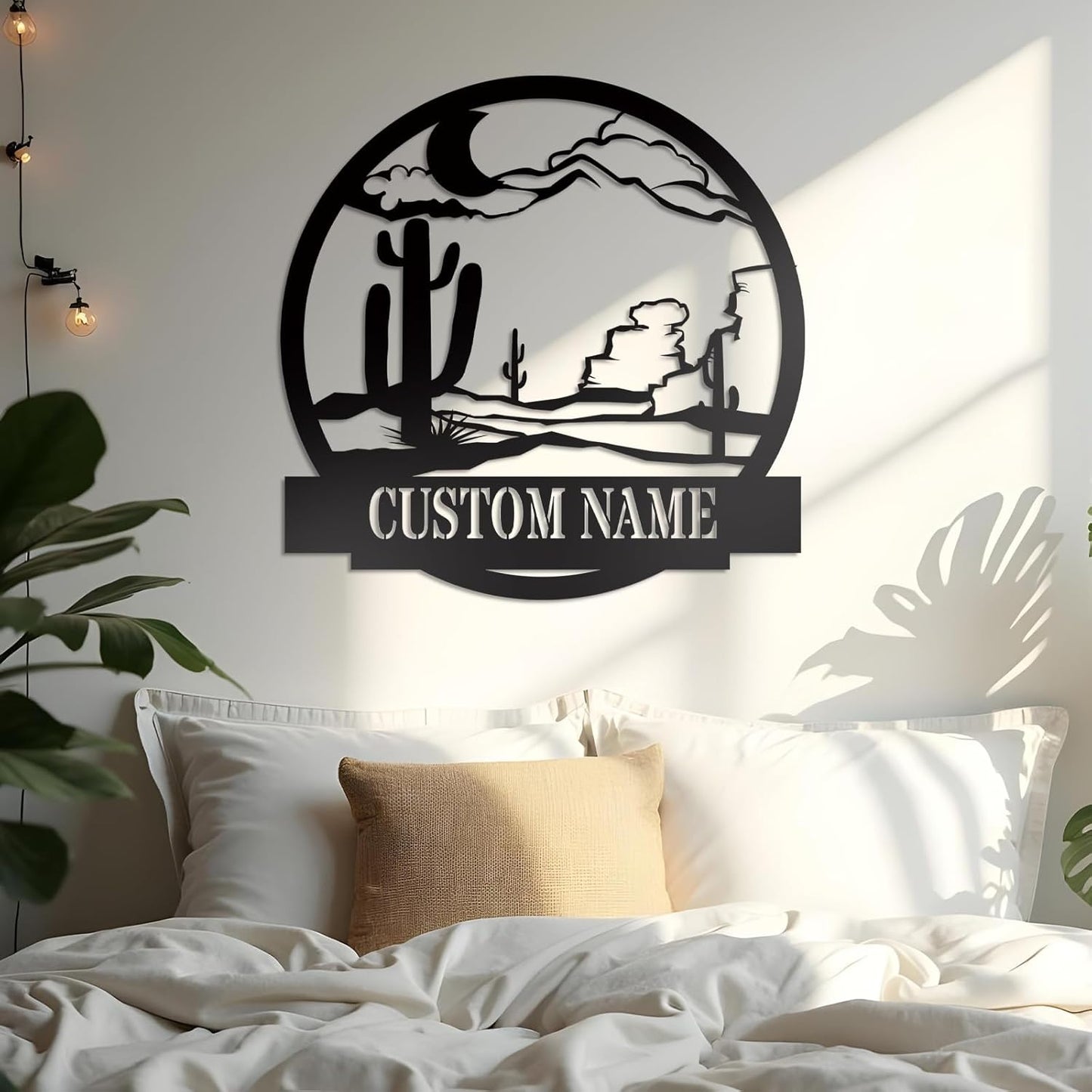 Custom Antler Metal Cabin Sign Personalized Last Name Sign Outdoor Hunter Decor Gift