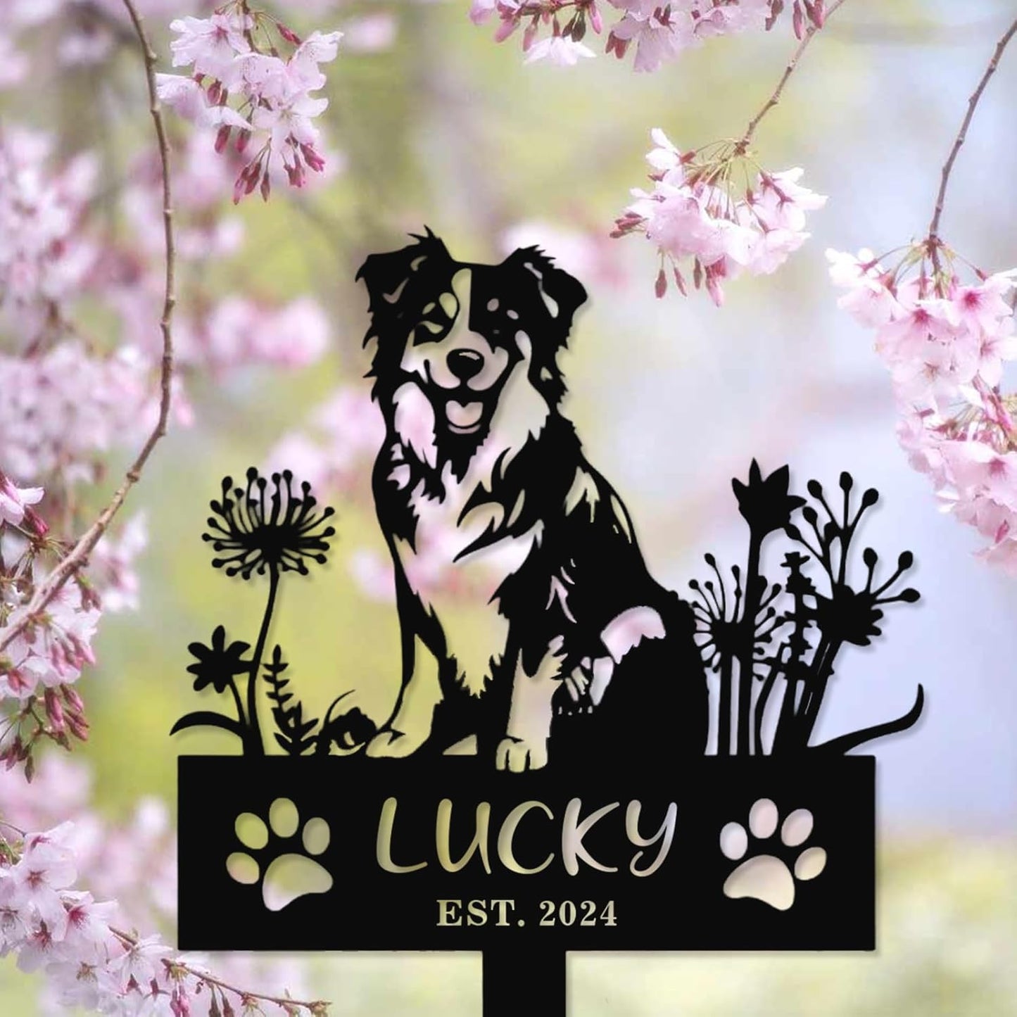 Rustic Iron Pet Memorial - Personalized Sign for Honoring Cats & Dogs