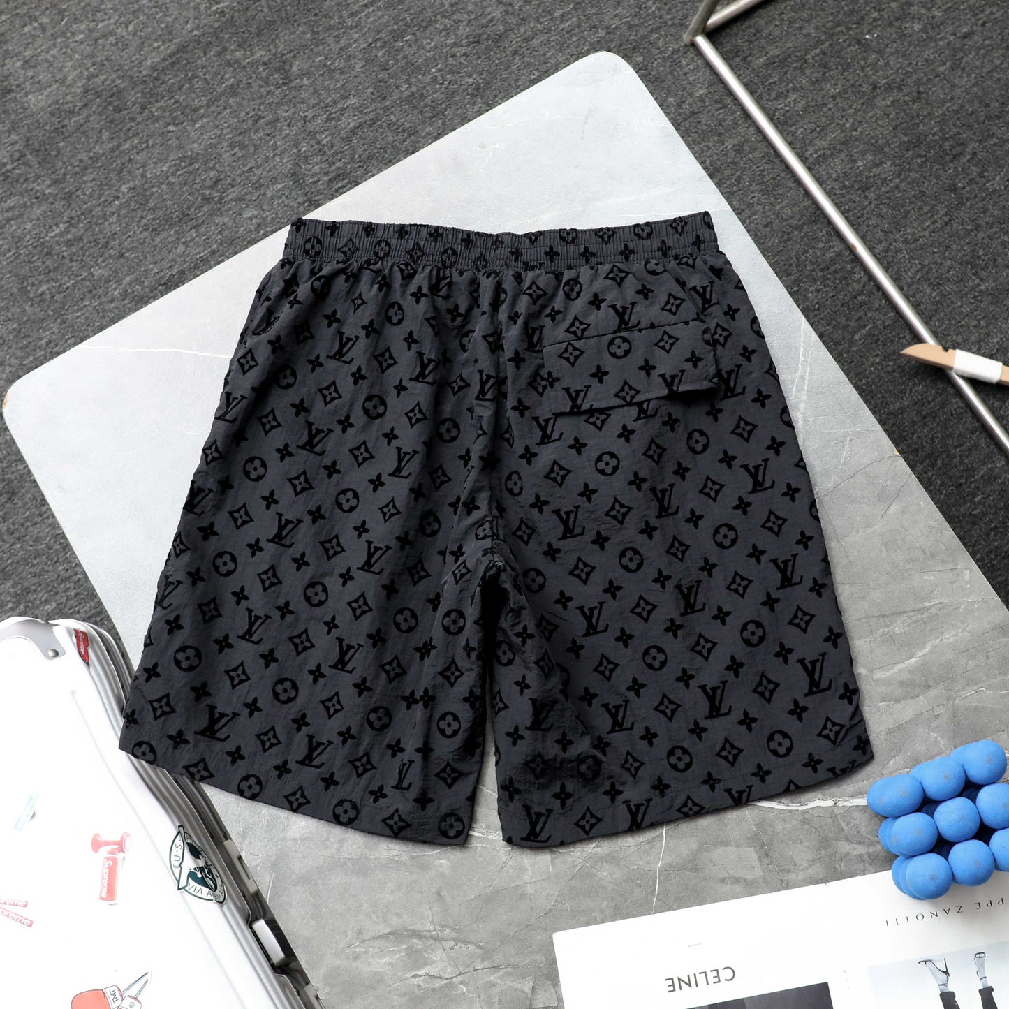 LV Jacquard Logo Casual T-shirt, Elastic Shorts 1825061817