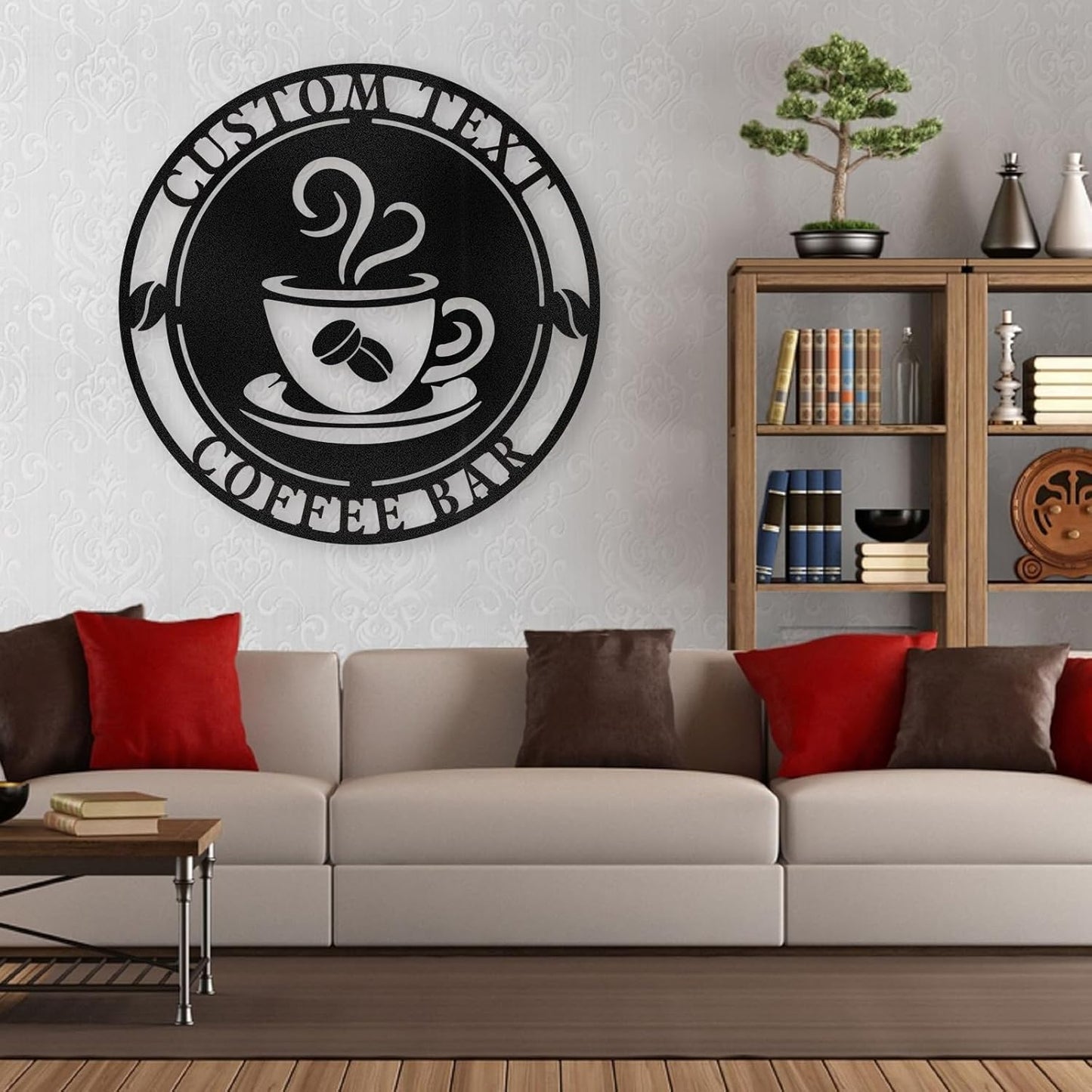 Coffee Bar Custom Metal Sign , Rustic Cafe & Home Brewing Station Decor