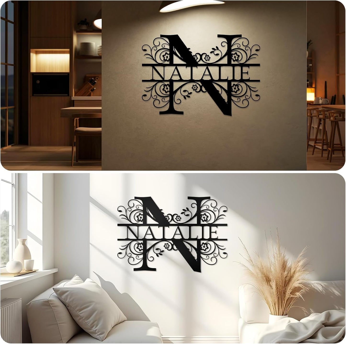 Custom Metal Bear Mountain Family Name Sign Outdoor Cabin Farmhouse Wall Decor Hunter Gift