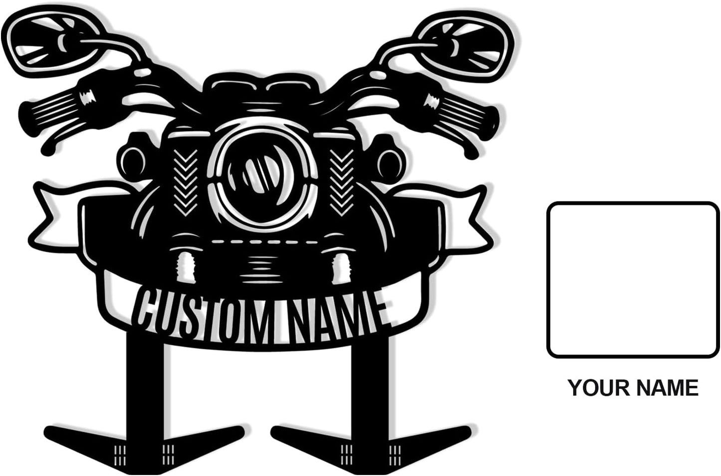 Motorcycle Helmet & Jacket Iron Wall Hanger , Personalized Garage Decor