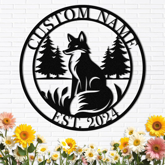 Custom Fox Iron Sign - Rustic Metal Wall Decor for Nature Lovers & Outdoor Spaces