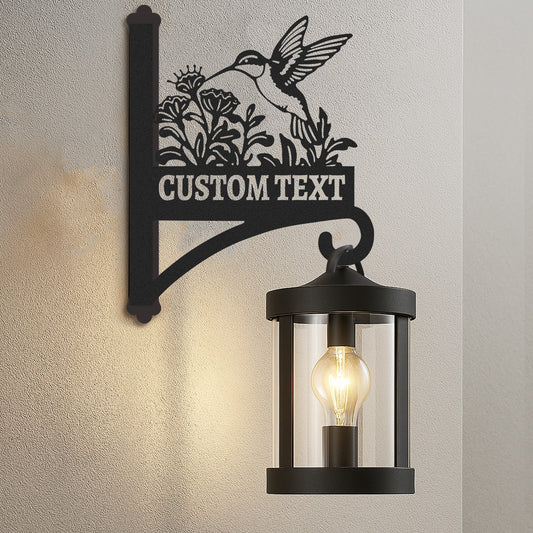 Custom Hummingbird Plant Hanger Wall Bracket, Personalized Metal Plant Hook for Hanging Basket, Bird Feeder, Lantern, Wind Chime Outdoor Decor
