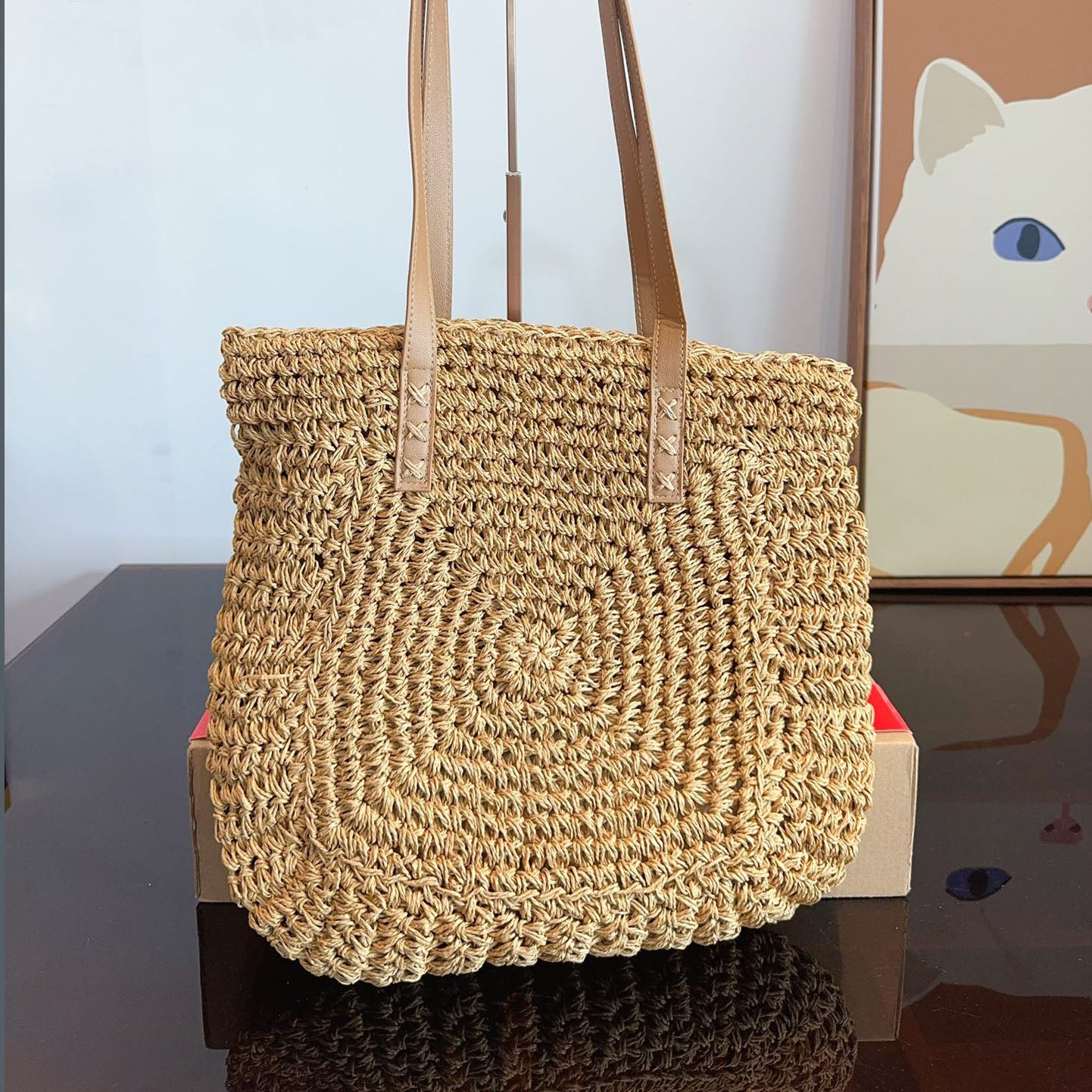 YSL Straw Tote Bag XC24092529