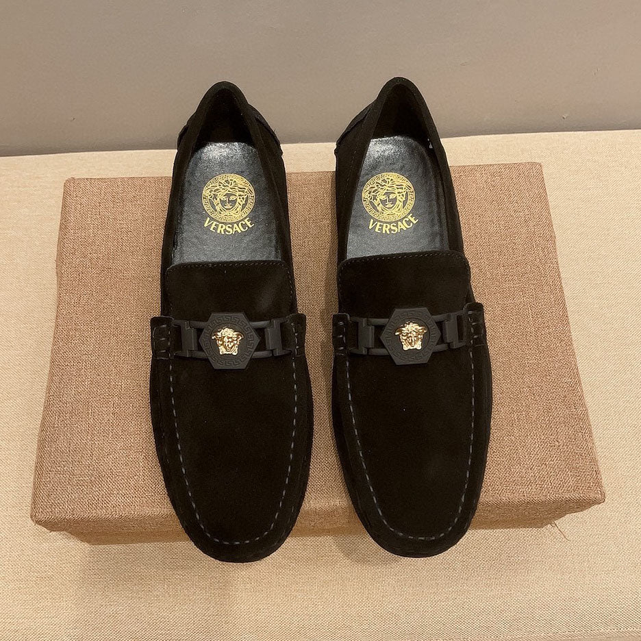 VS Medusa Velvet Leather Driver Shoes 1824091902
