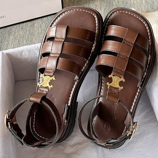 New Versatile Not Tired Feet Hollow Woven Thick-soled Beach Shoes 1024041204