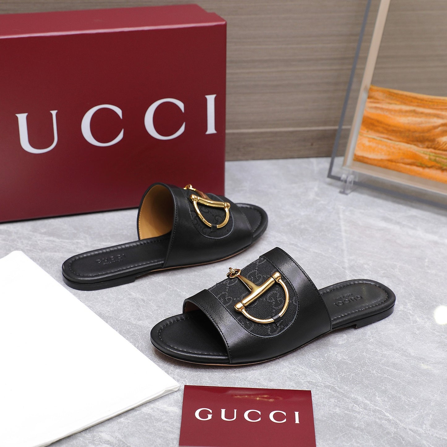 GG 25ss D-shaped chain buckle slippers 1825042512