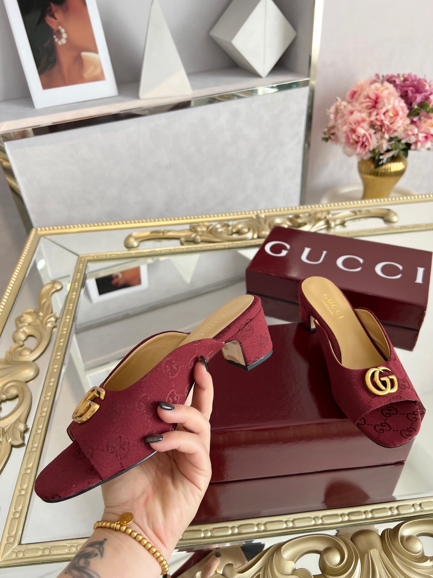 GG Chunky heel slippers 1825061302