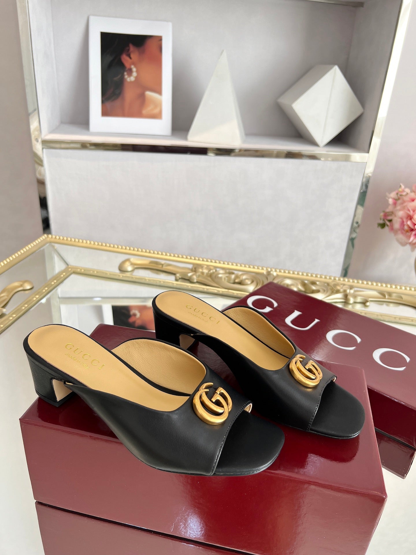 GG Chunky heel slippers 1825061302
